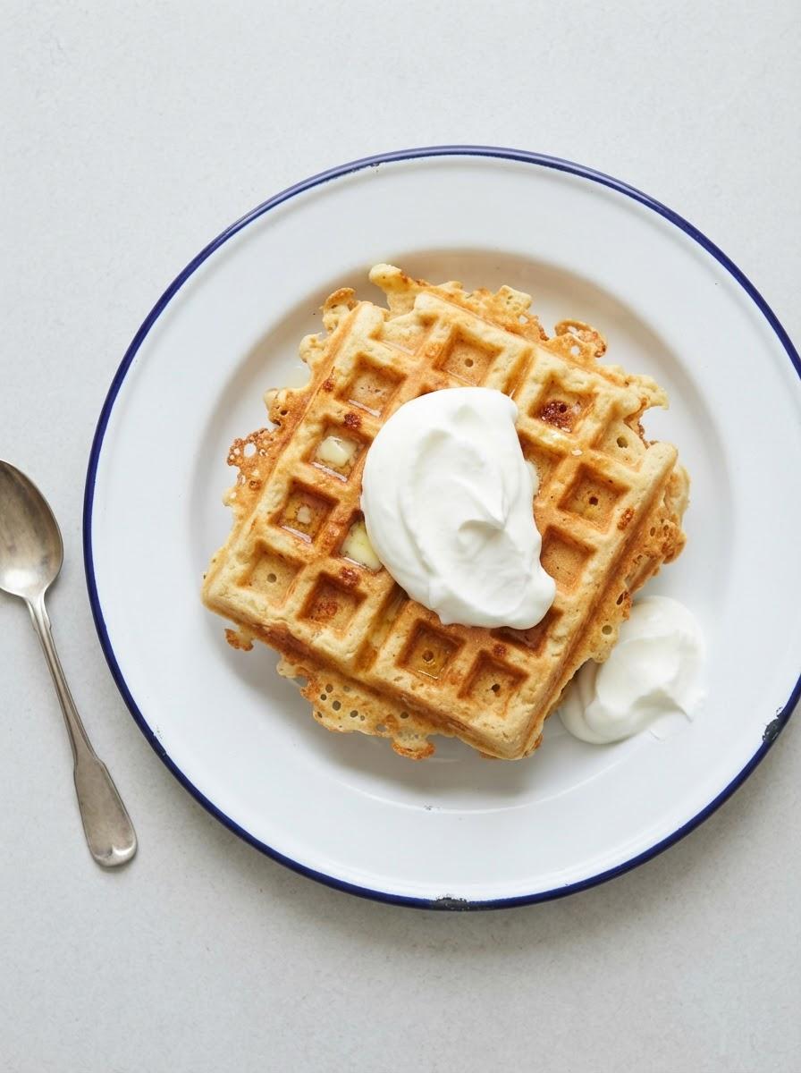 Koolhydraatarme wafels met Griekse yoghurt