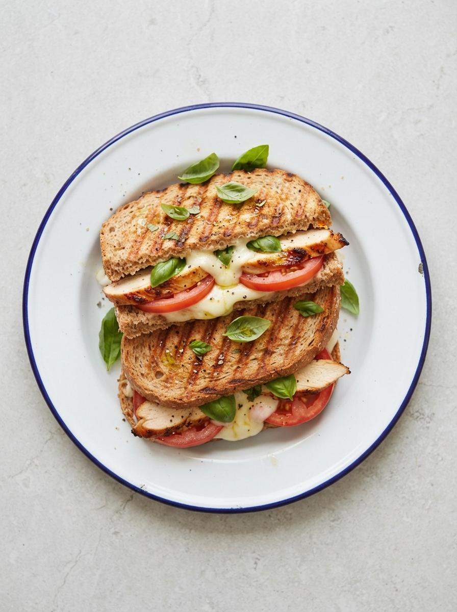 Eiwitrijke panini met kip en mozzarella
