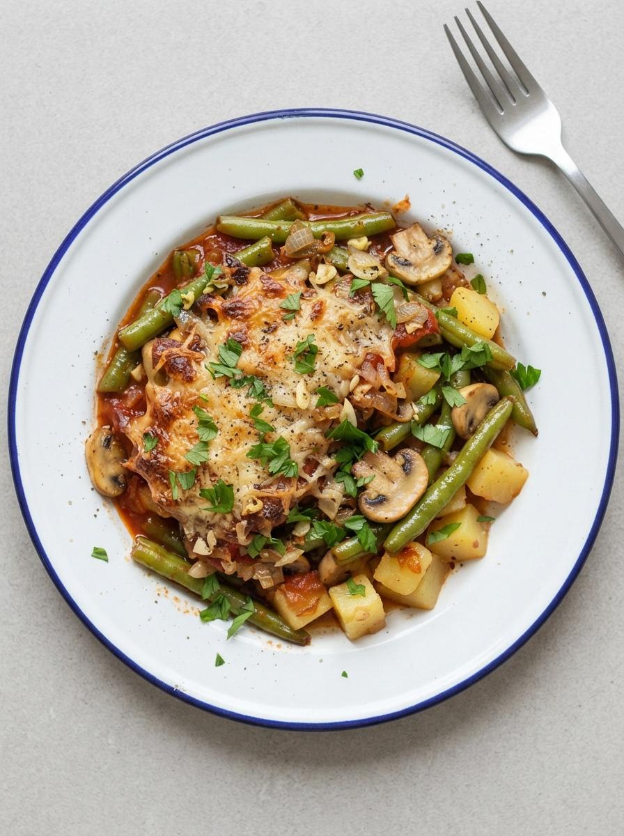 Vegetarische snijbonenschotel