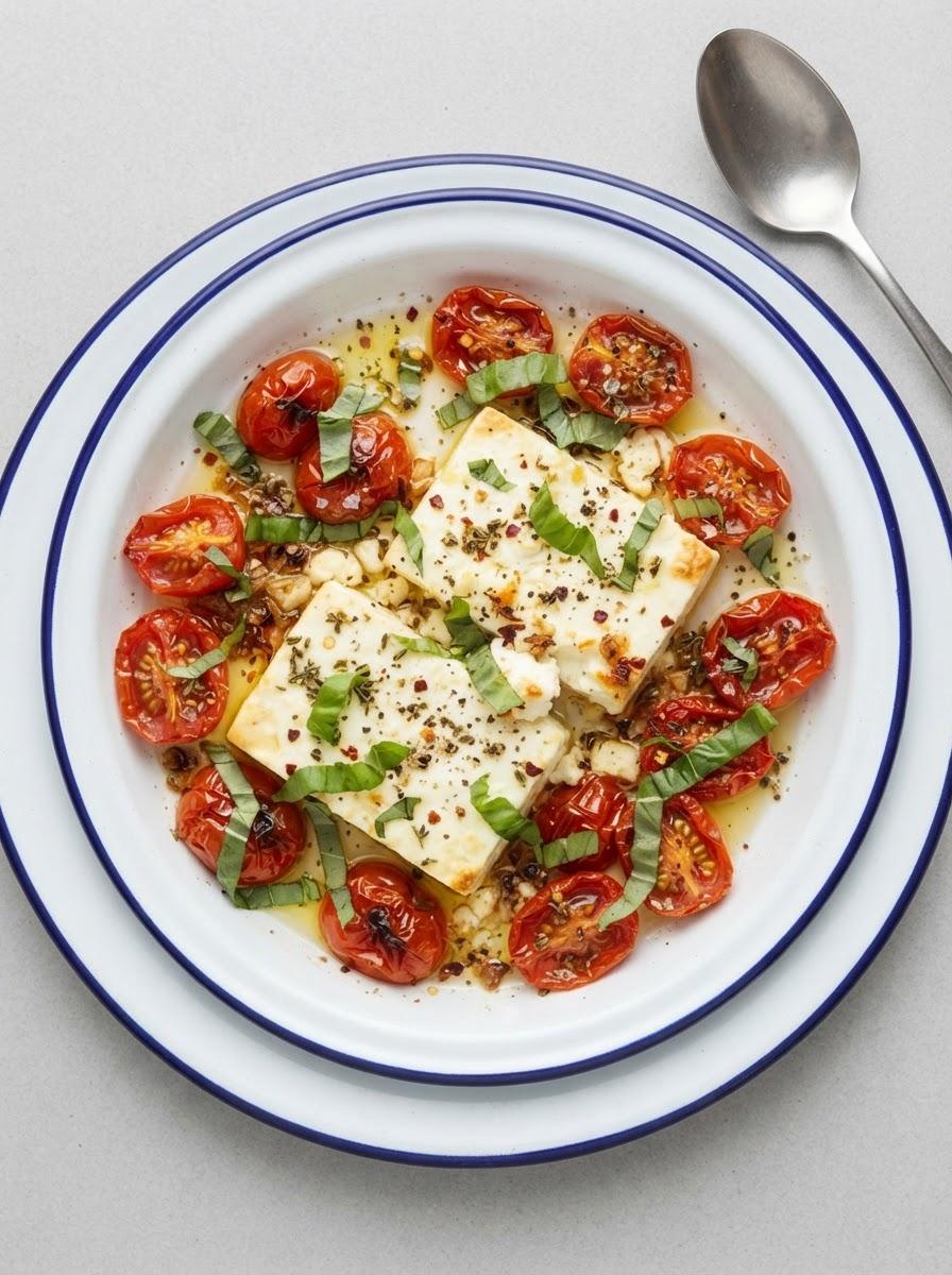 Vegetarische feta uit de oven met tomaatjes