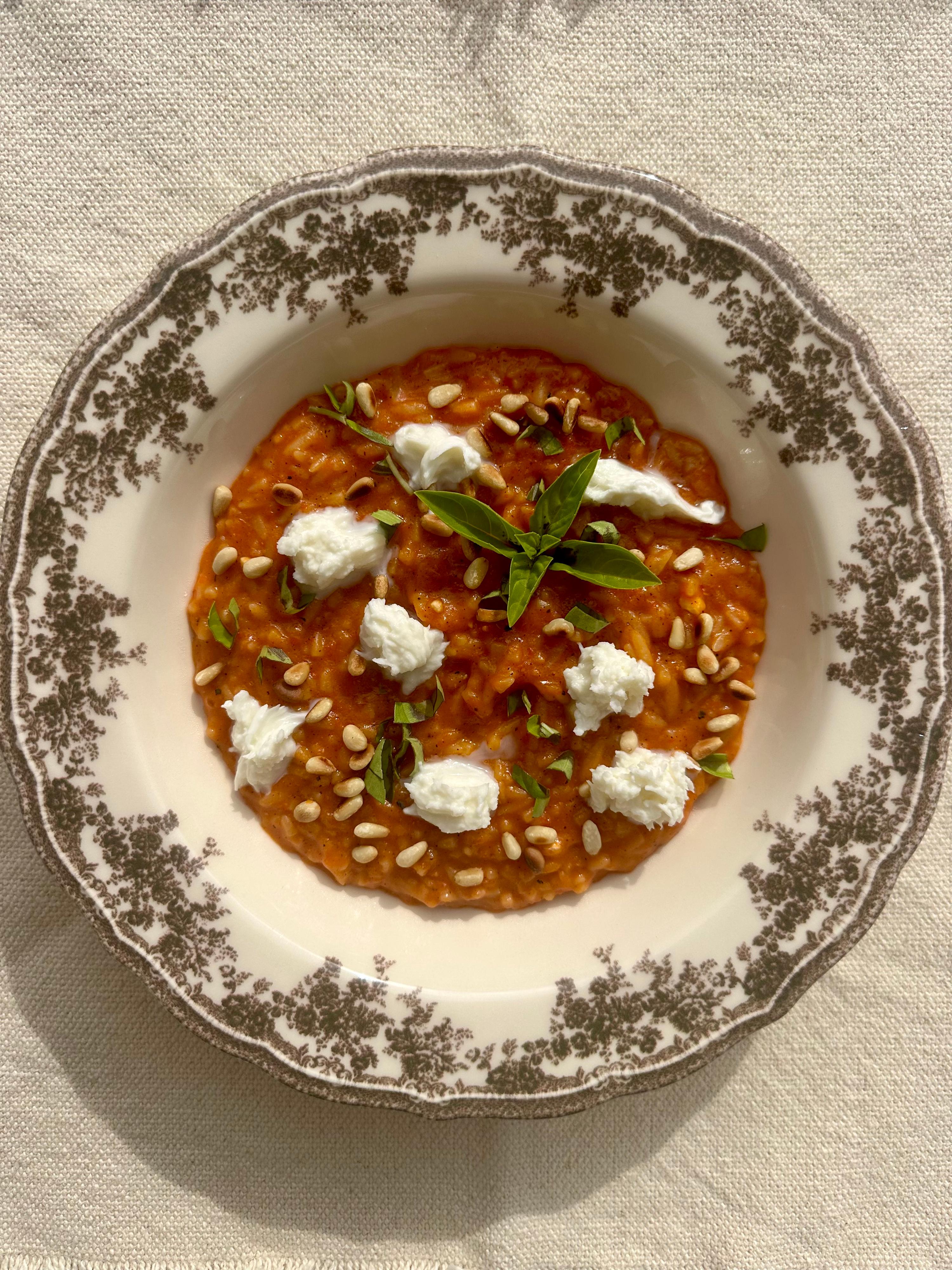 Orzo met geroosterde groente & mozzarella