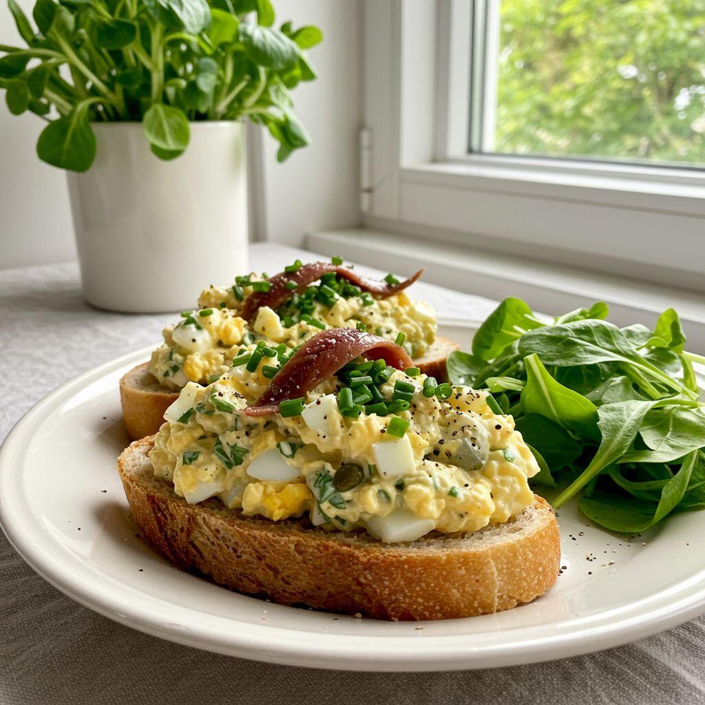 Eiersalade met Ansjovis