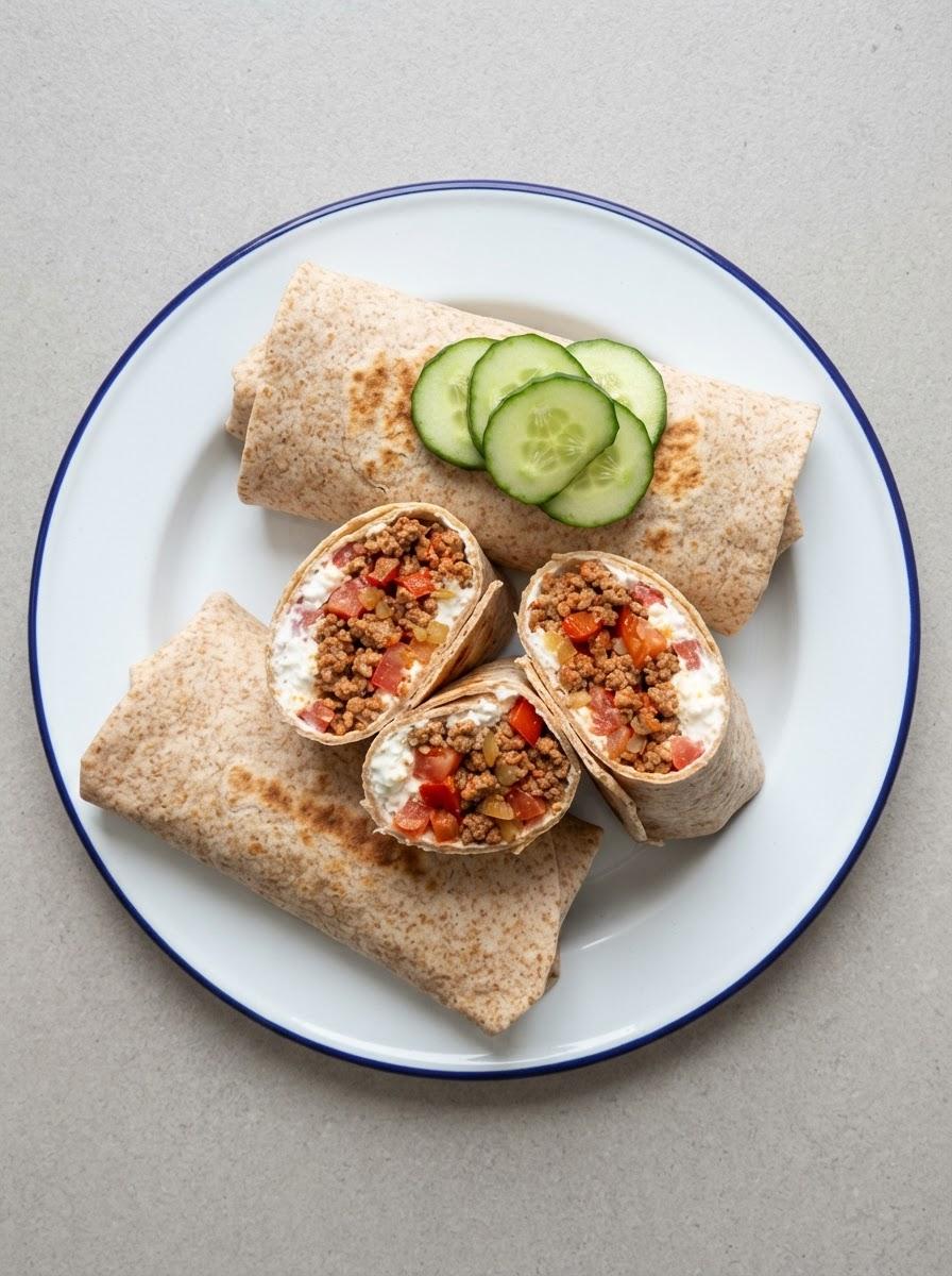 Eiwitrijke wraps met gehakt