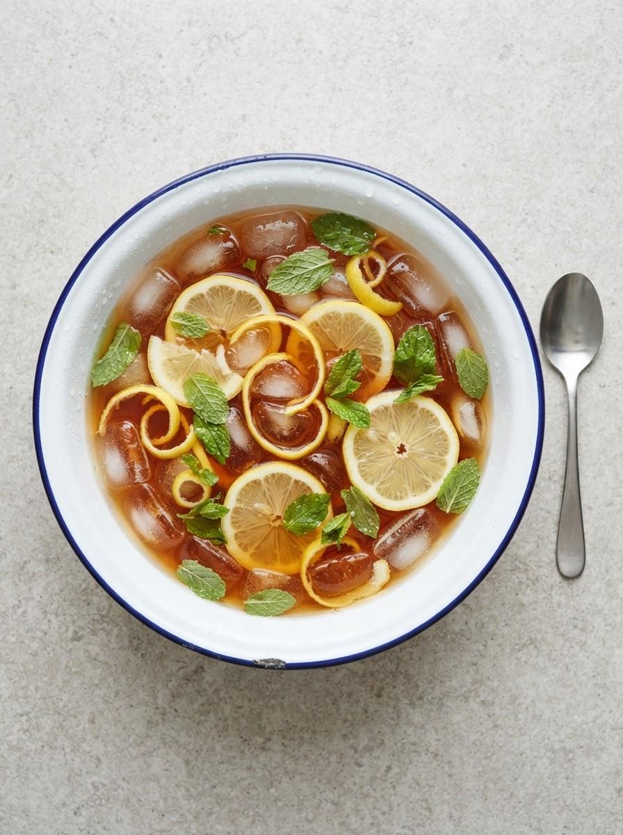 Caloriearme zelfgemaakte ijsthee zonder suiker
