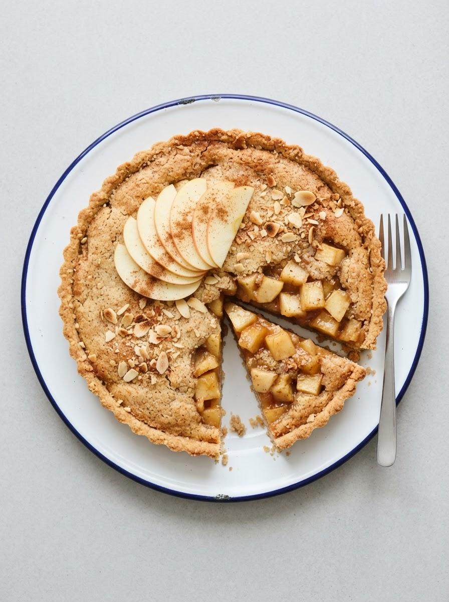Koolhydraatarme appeltaart met amandelmeel