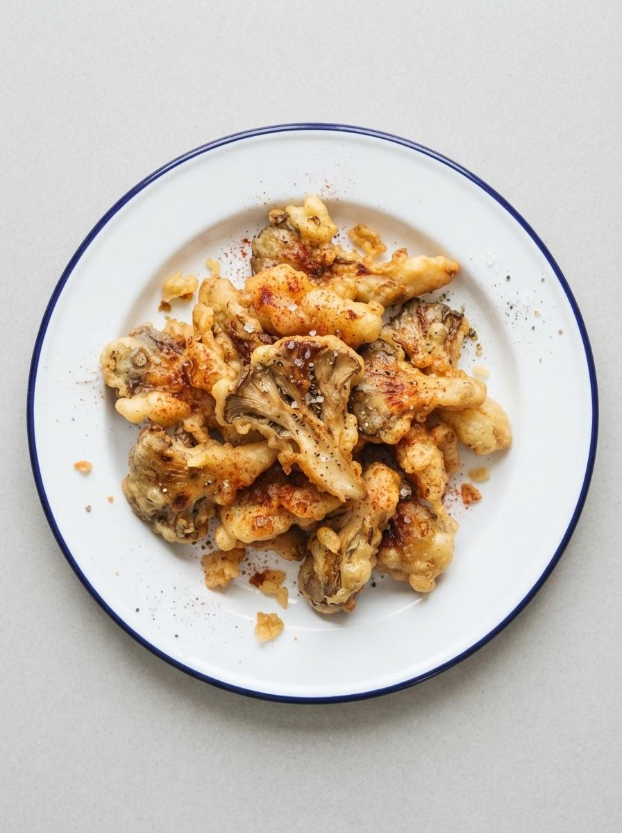 Vegan kibbeling van oesterzwam