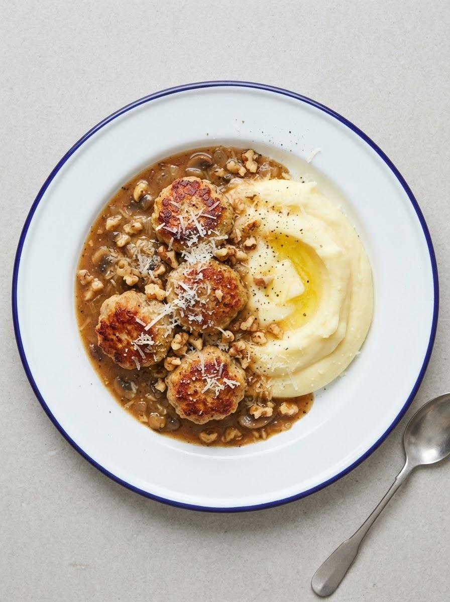 Vegetarische gehaktballen in jus