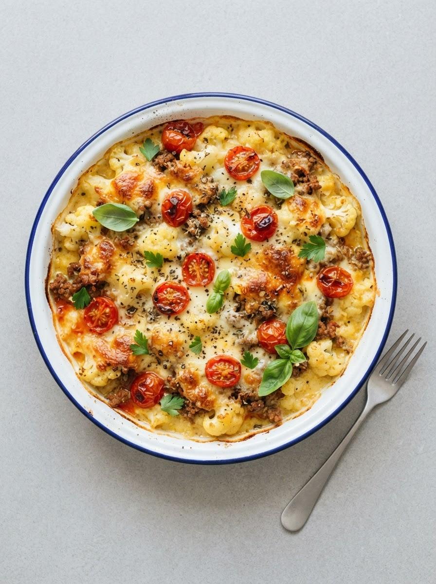 Koolhydraatarme ovenschotel met gehakt