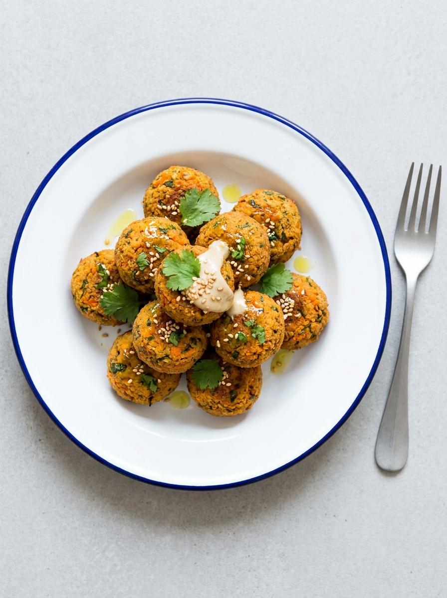 Zoete aardappel falafel
