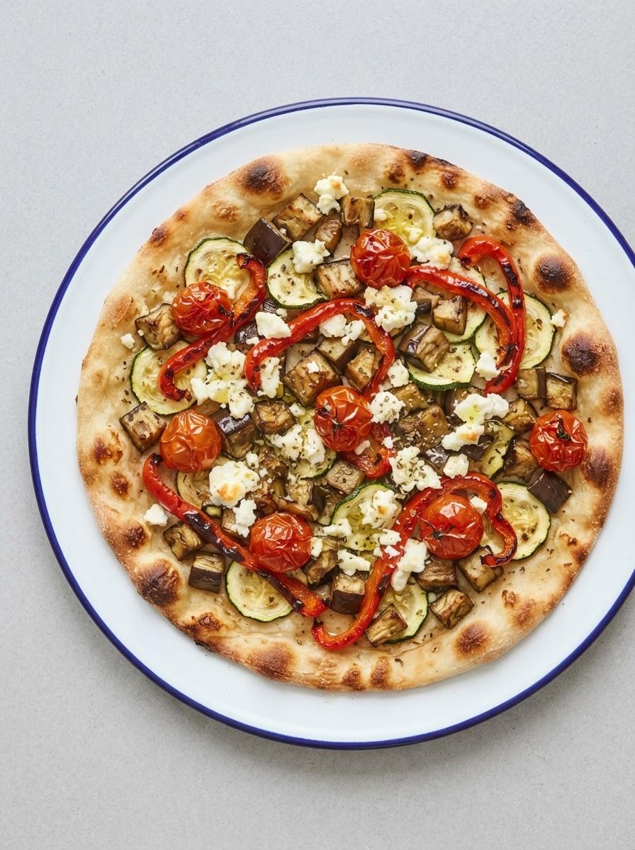 Vegetarische flatbread met groenten