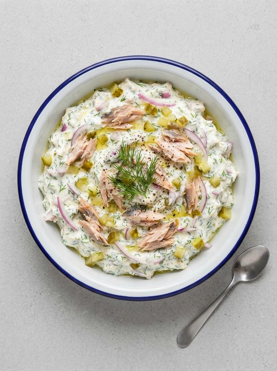 Eiwitrijke makreelsalade met kwark