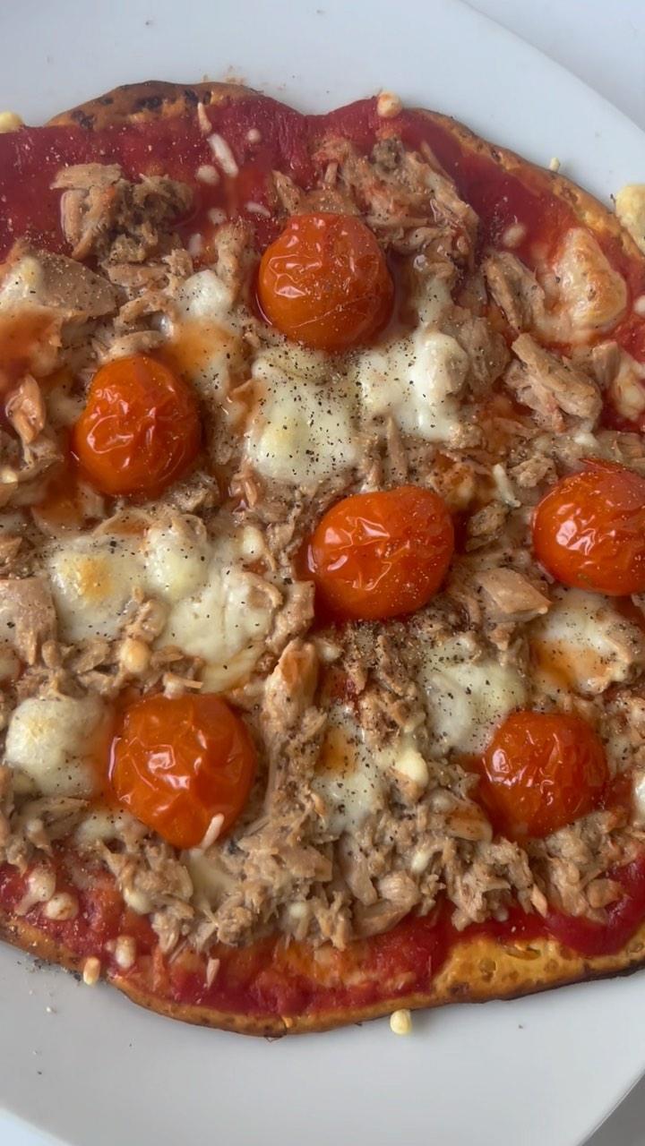 High Protein Pizza met Tonijn en Cottage Cheese
