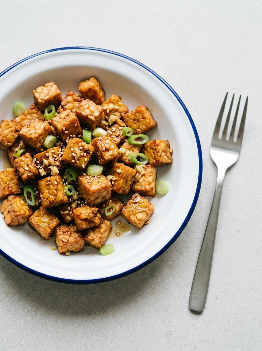 Krokante tempeh uit de airfryer