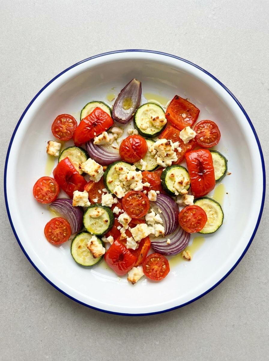 Groente traybake met feta uit de airfryer