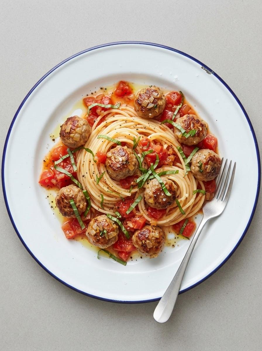 Snelle gehaktballetjes in tomatensaus