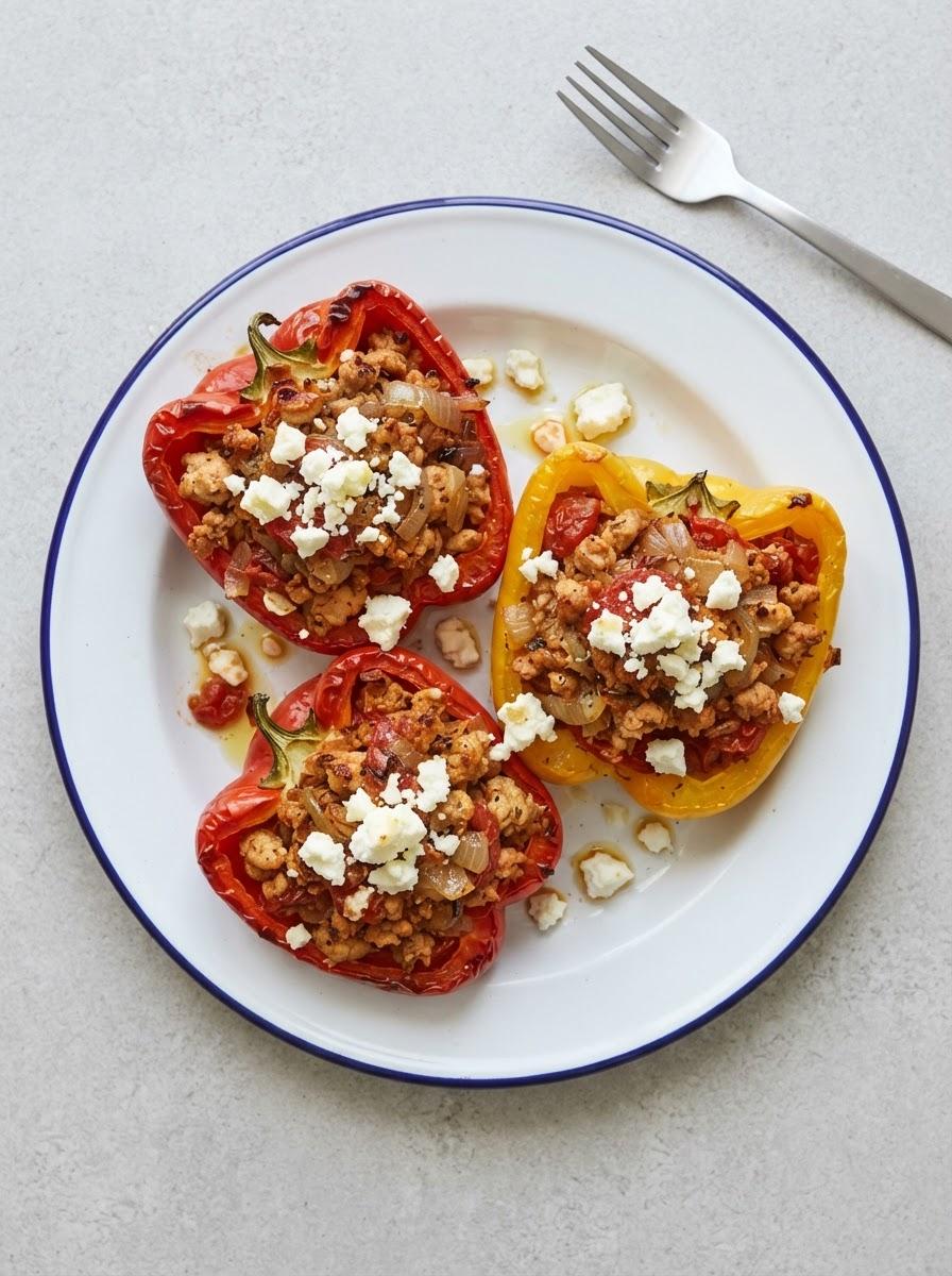 Caloriearme gevulde paprika's