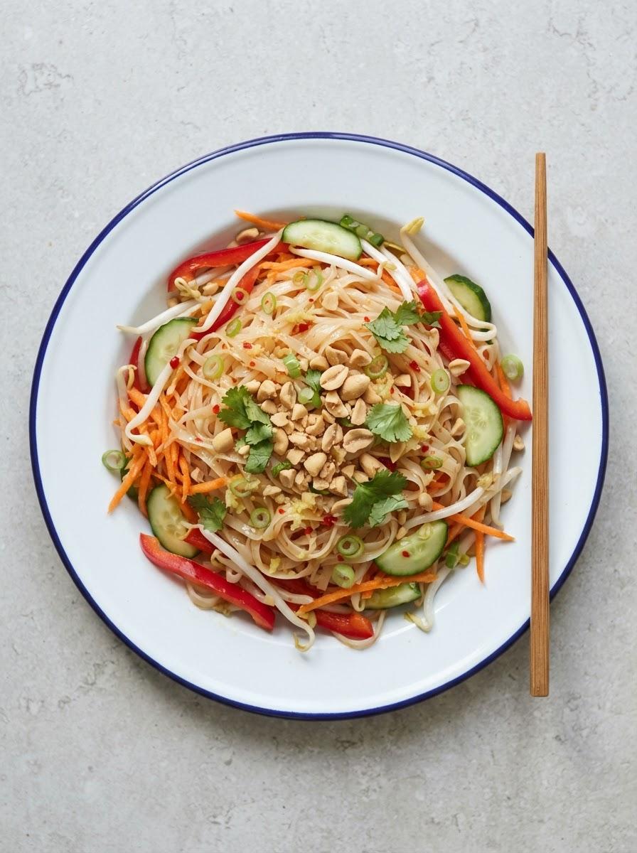 Vegetarische noedelsalade