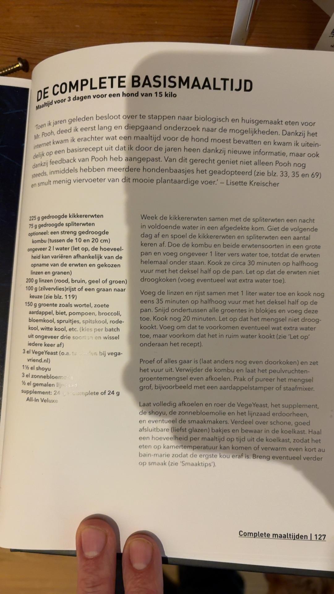 Plantaardige basismaaltijd voor honden
