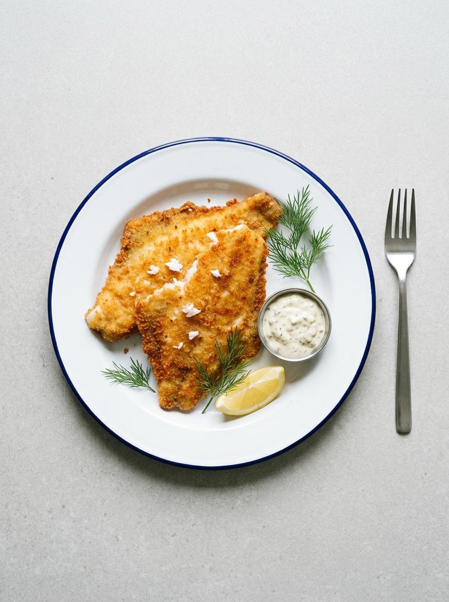 Gepaneerde scholfilet uit de airfryer