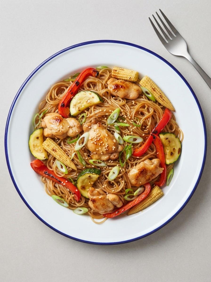 Snel gezond wokgerecht met kip en groenten