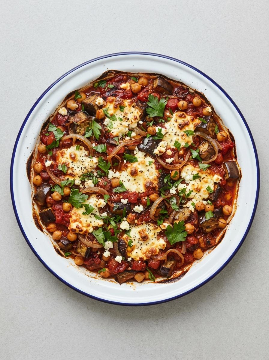 Vegetarische kikkererwtenschotel uit de oven
