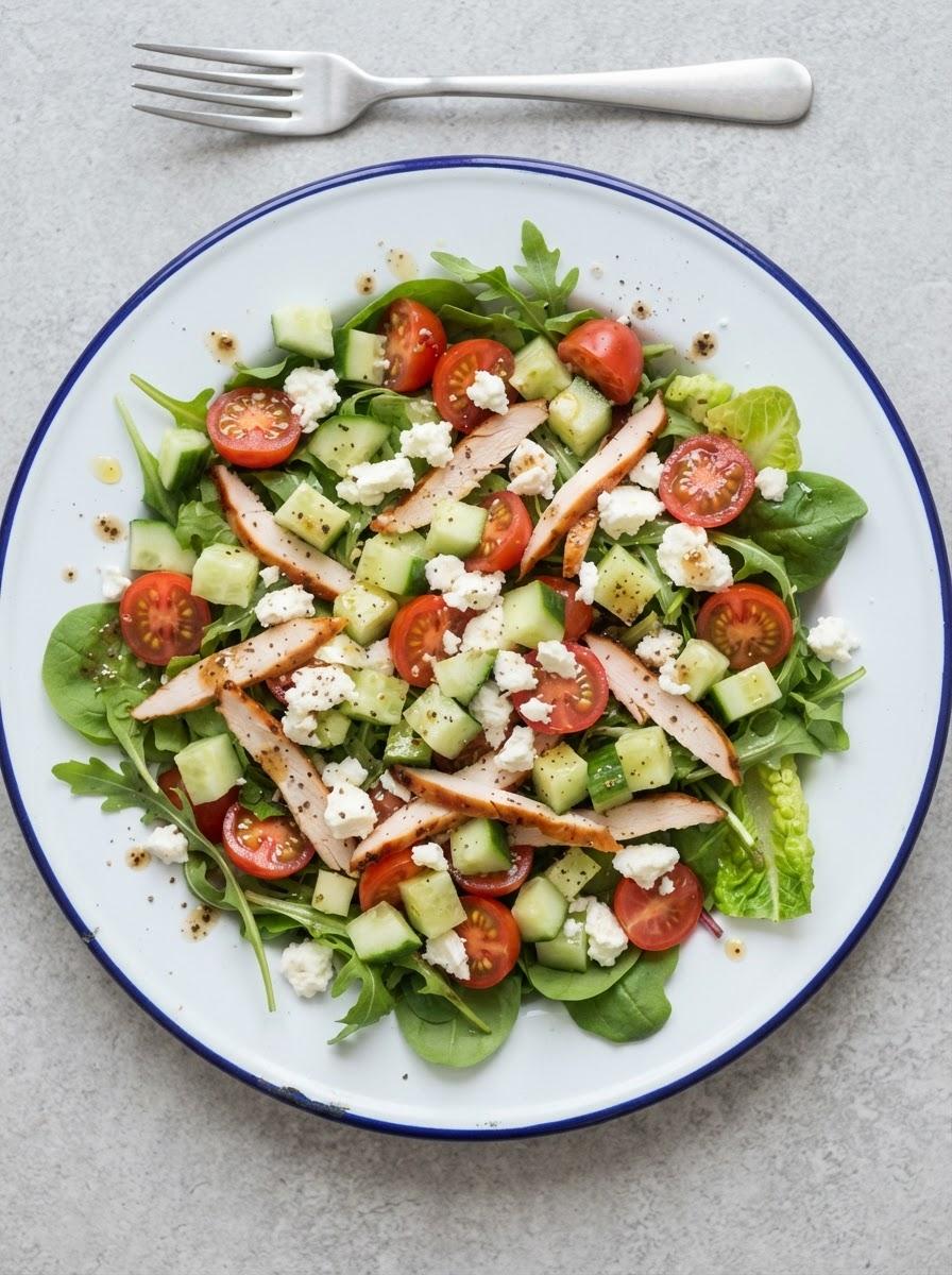 Caloriearme salade met vinaigrette
