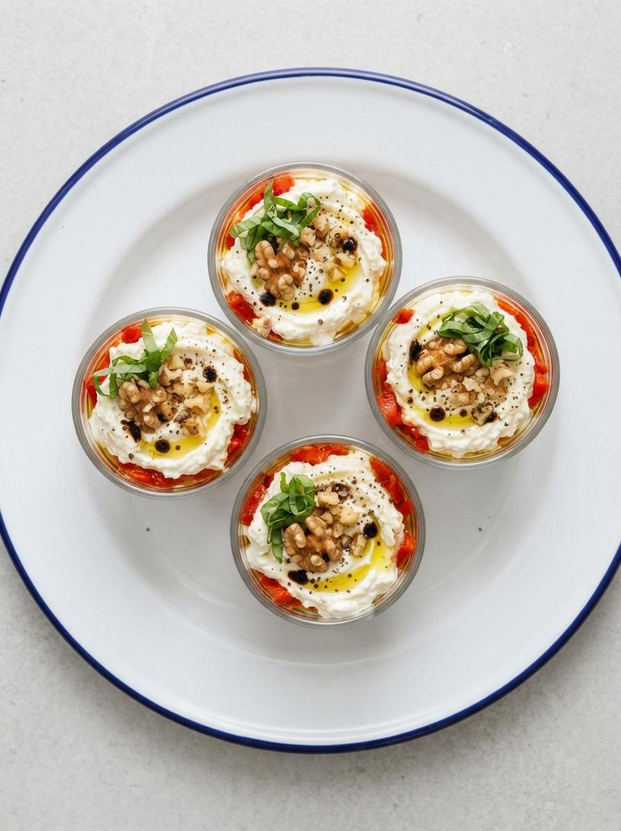 Vegetarische hapjes in glaasjes