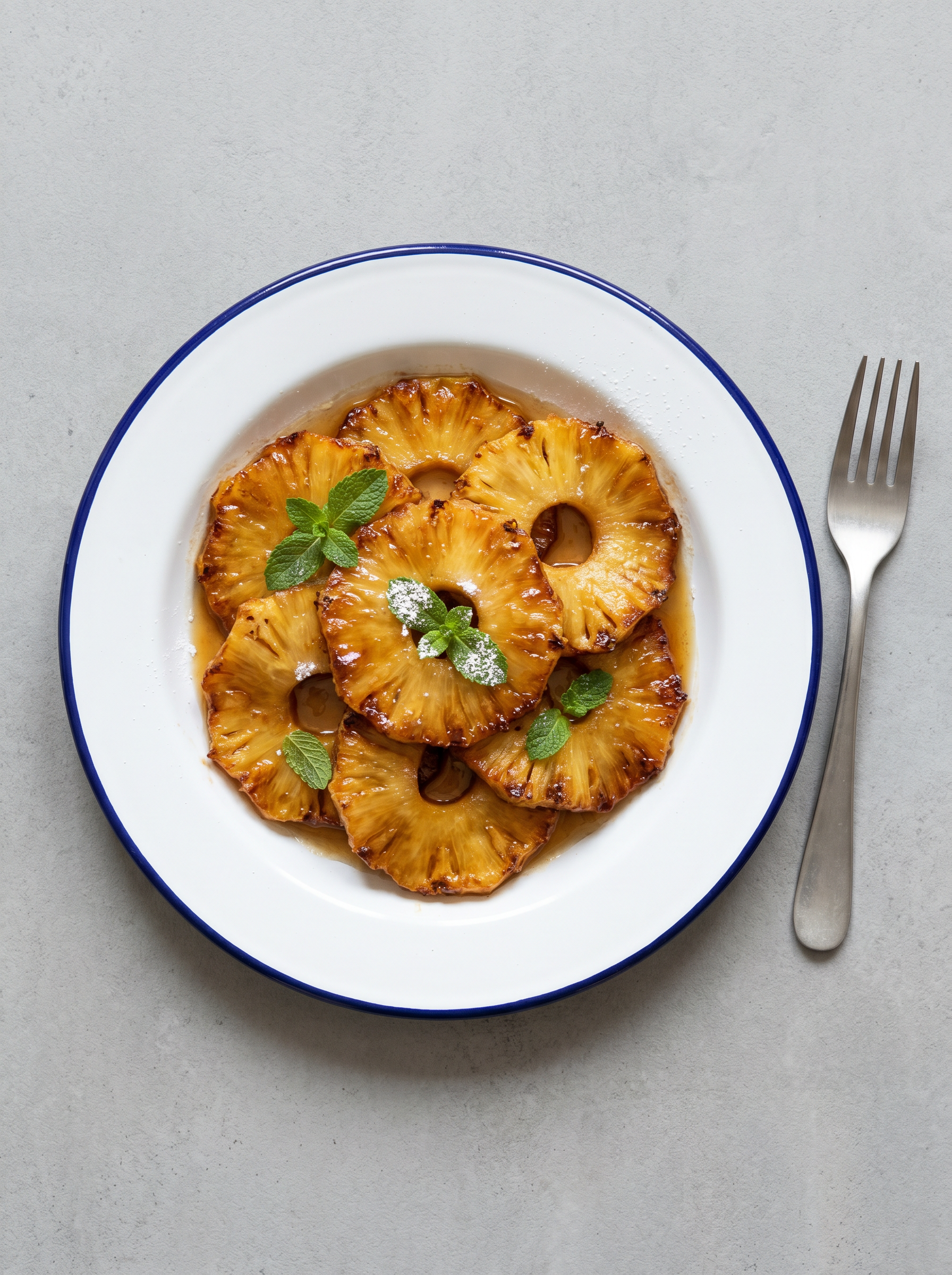 Airfryer Ananas met Rum en Suiker