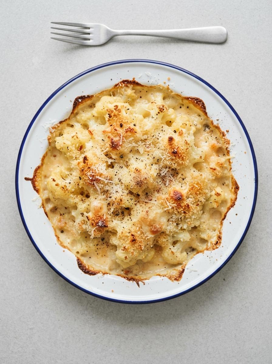Vegetarische bloemkool met kaassaus uit de oven