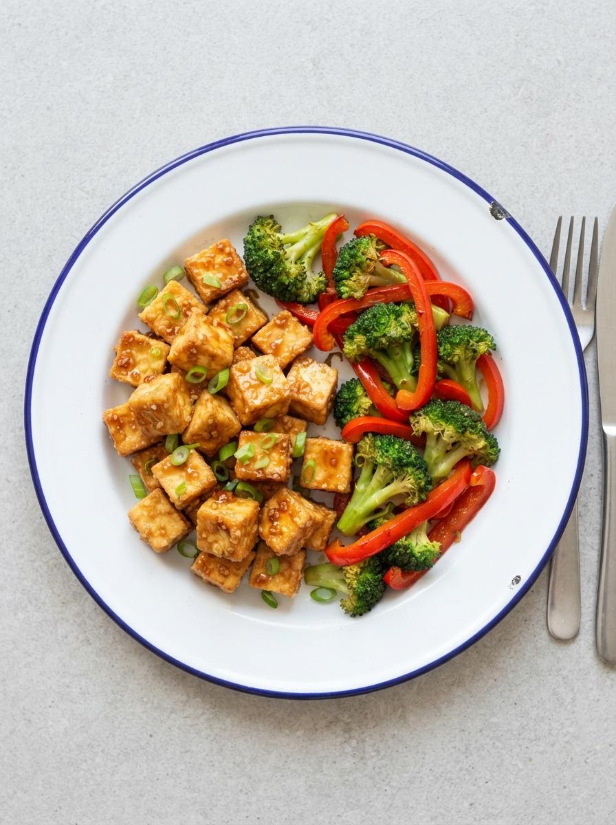 Eiwitrijke krokante tofu met groenten