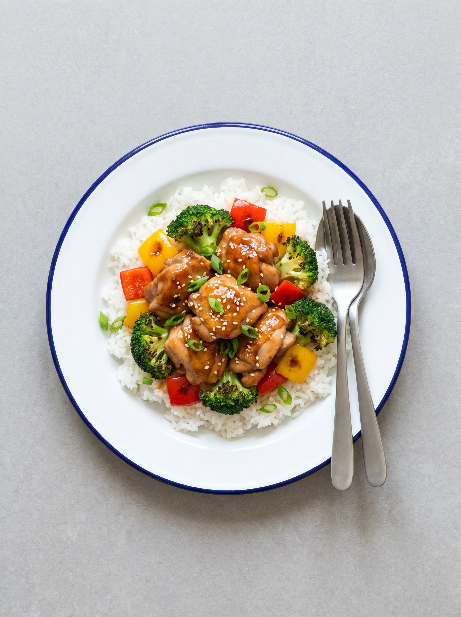 Teriyaki kip bowl uit de airfryer