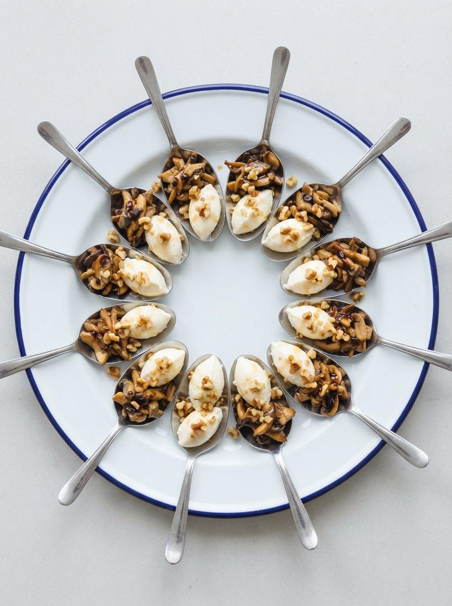 Vegetarische amuses op lepel