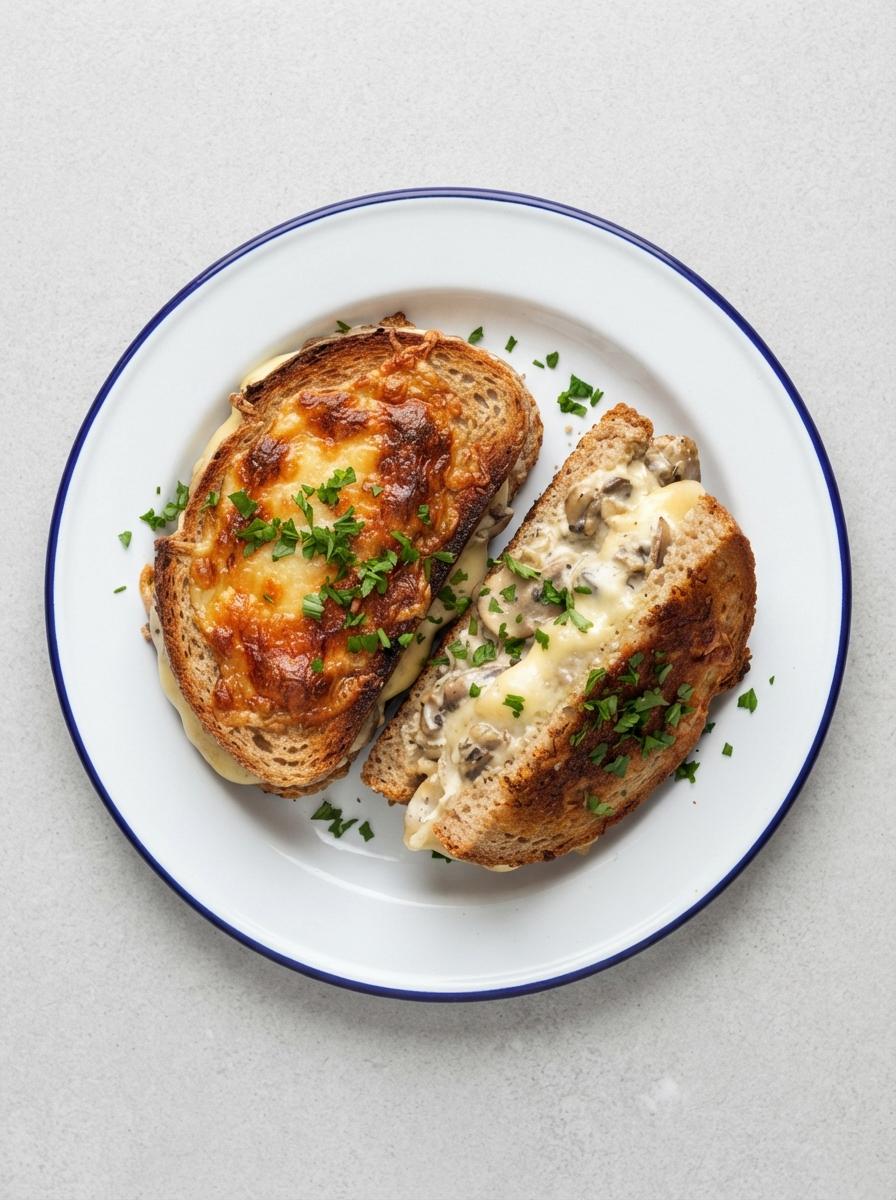 Vegetarische croque monsieur