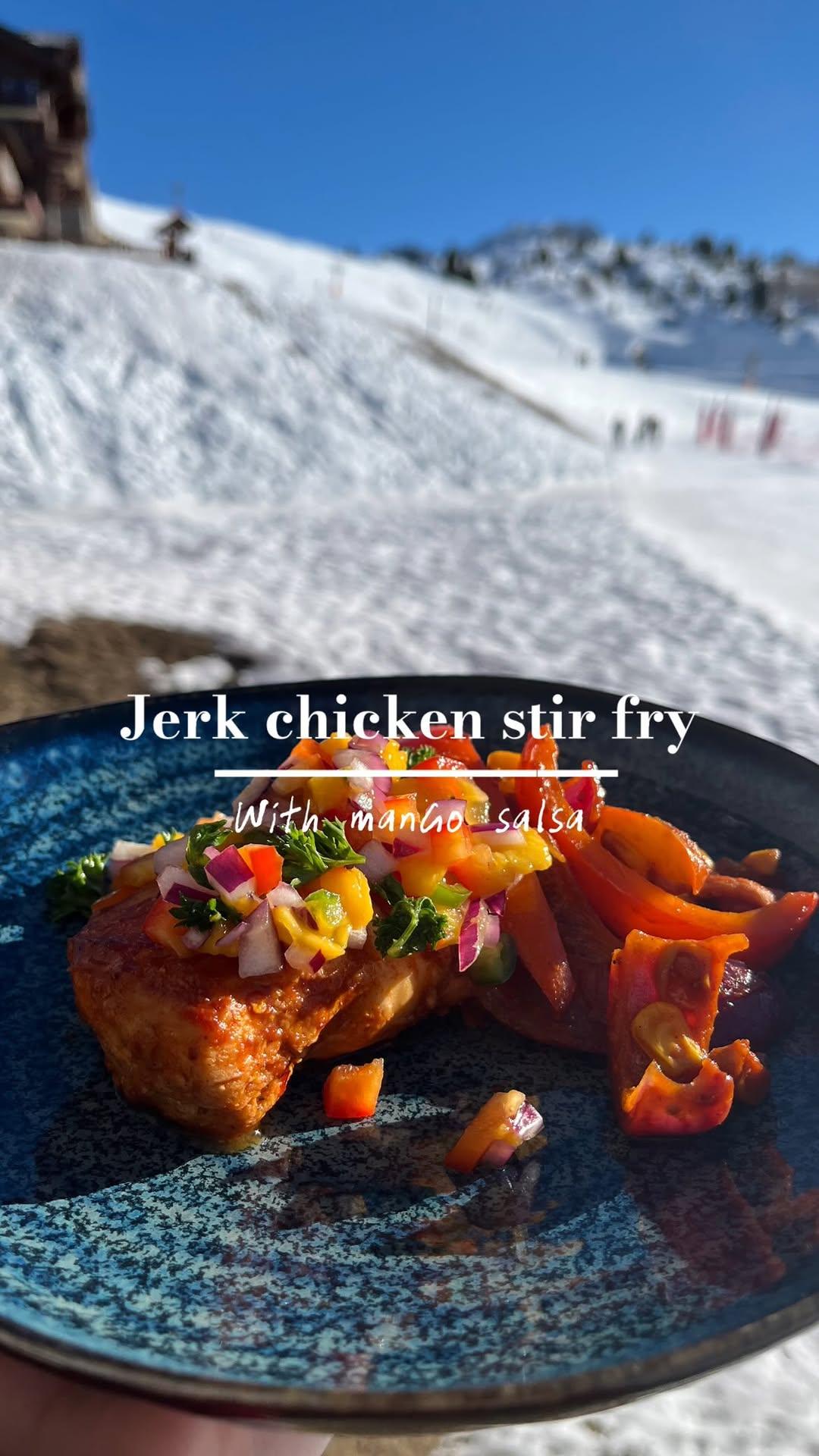 Jerk Chicken Stir Fry with Mango Salsa