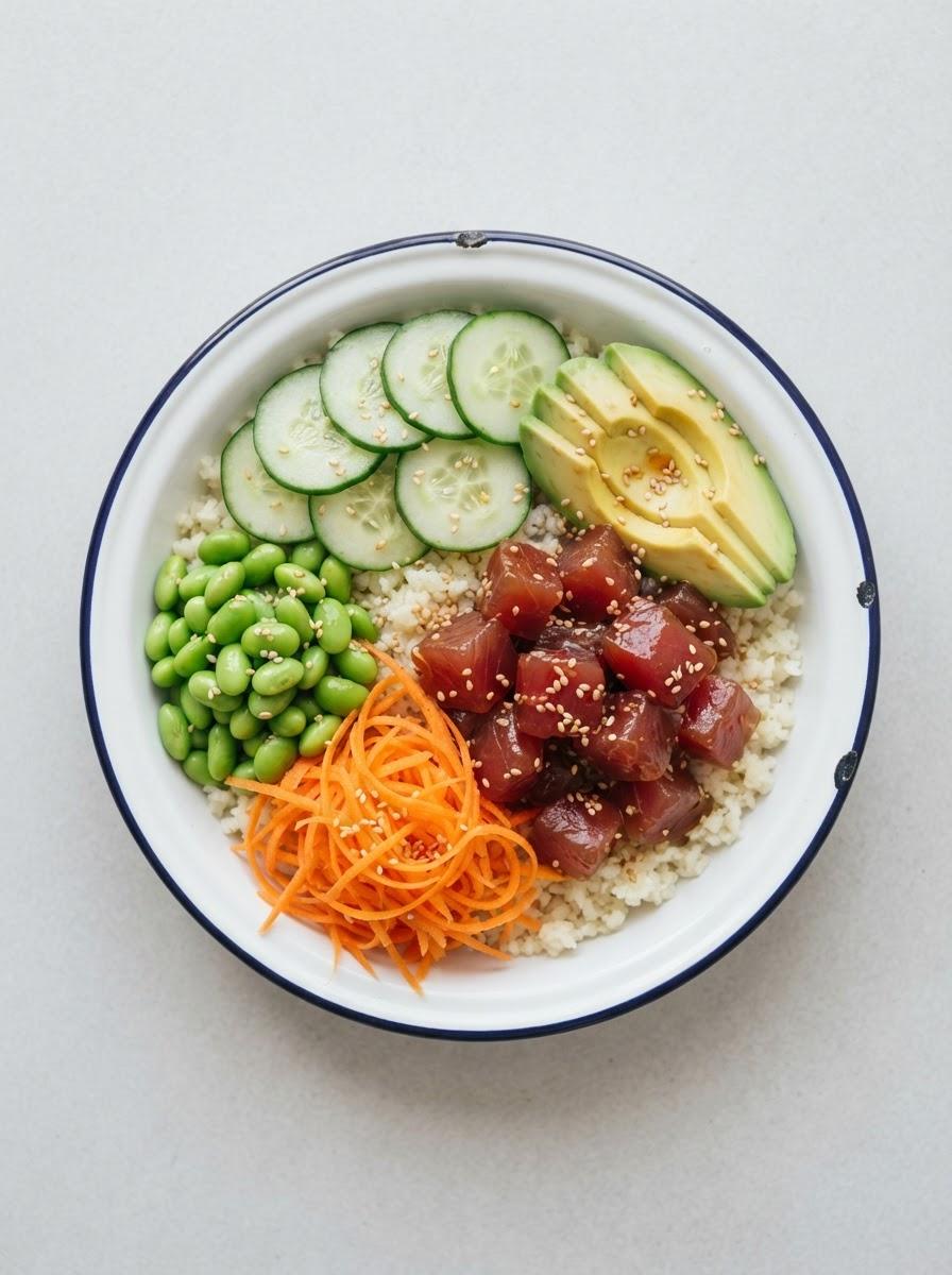 Caloriearme poké bowl