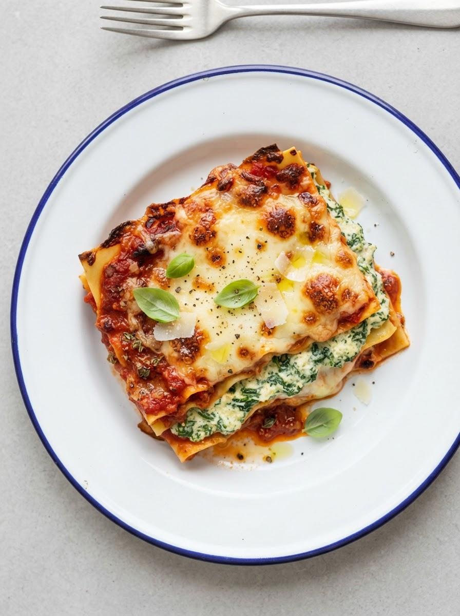 Vegetarische spinazielasagne