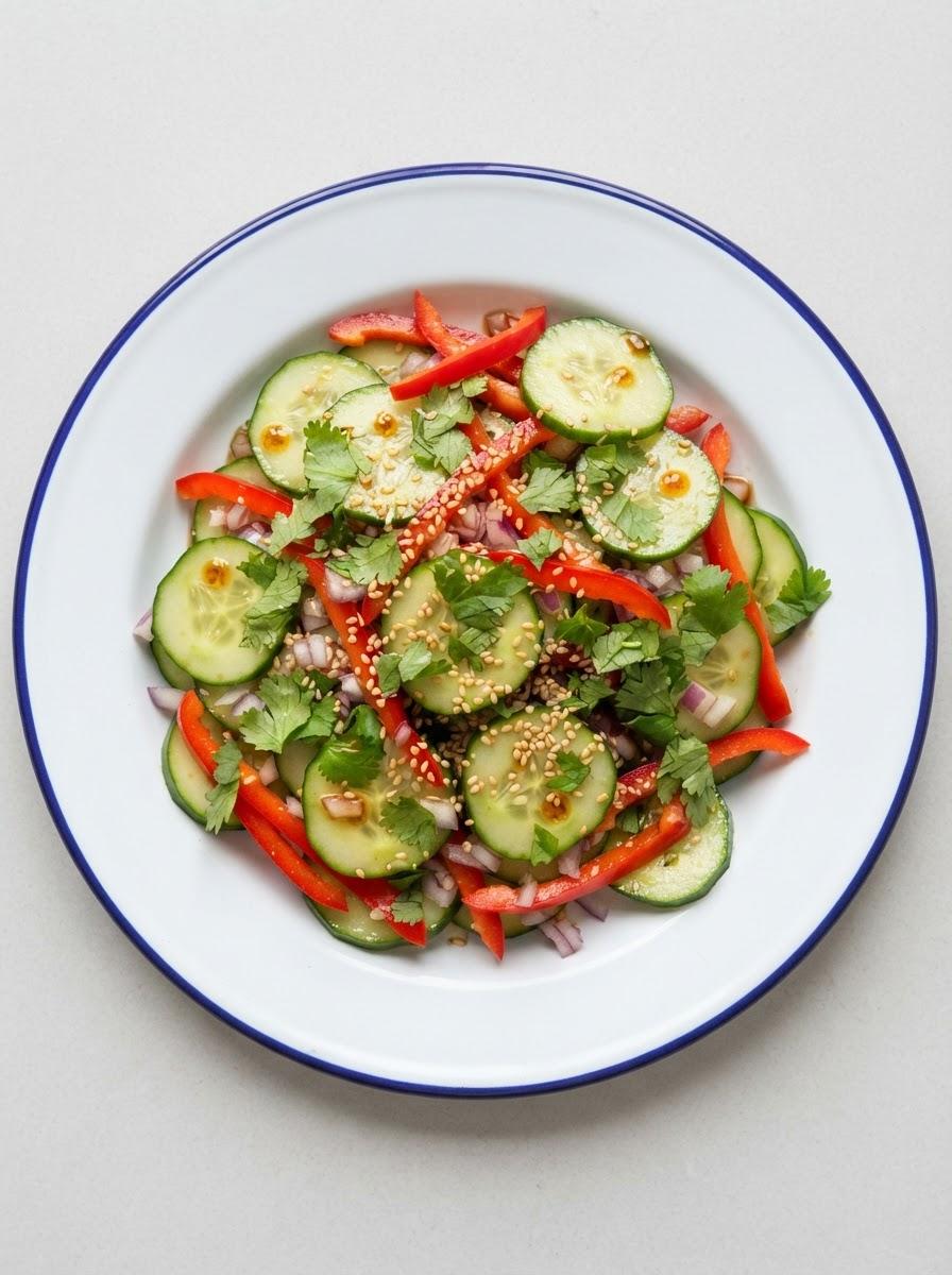 Snelle Oosterse komkommersalade