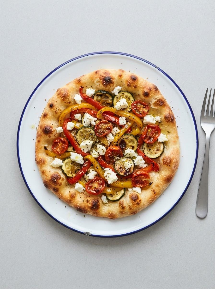 Vegetarisch flatbread met groenten