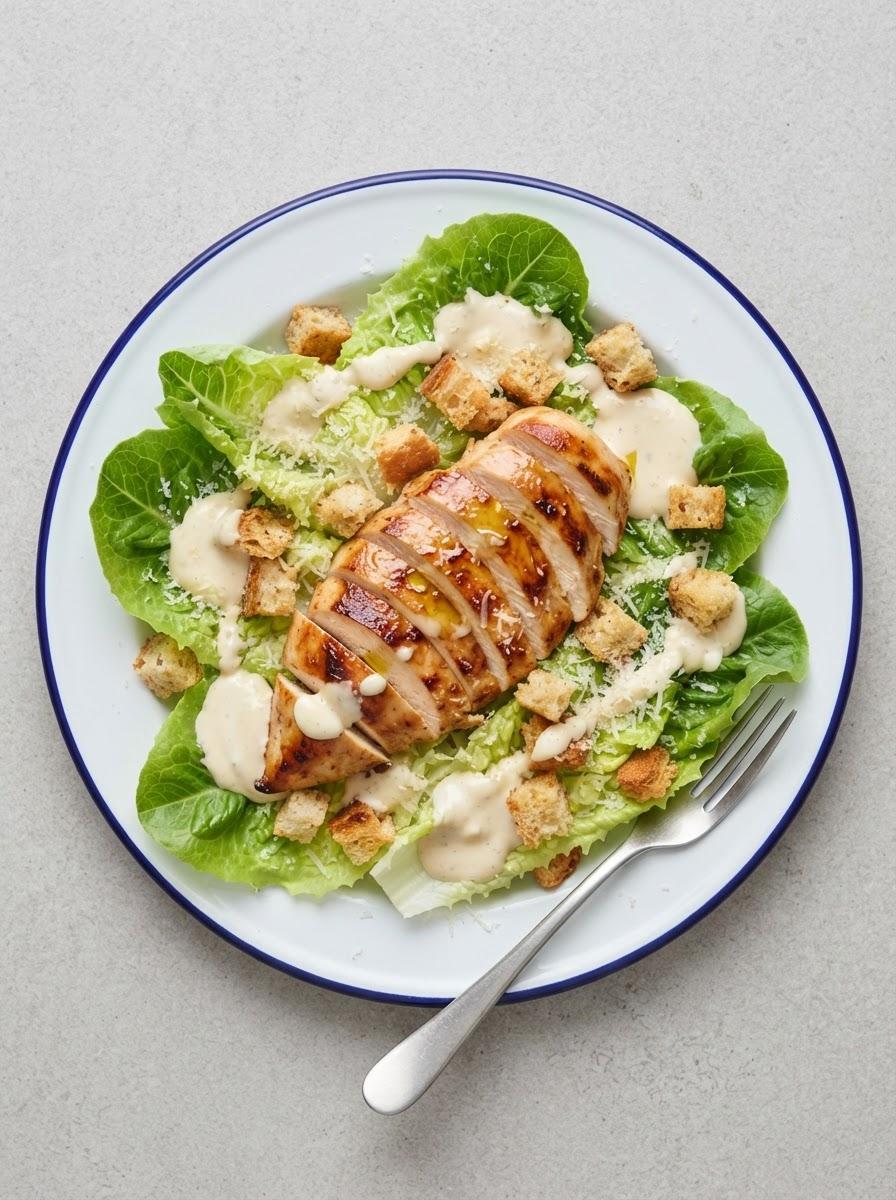 Eiwitrijke kip caesar salade
