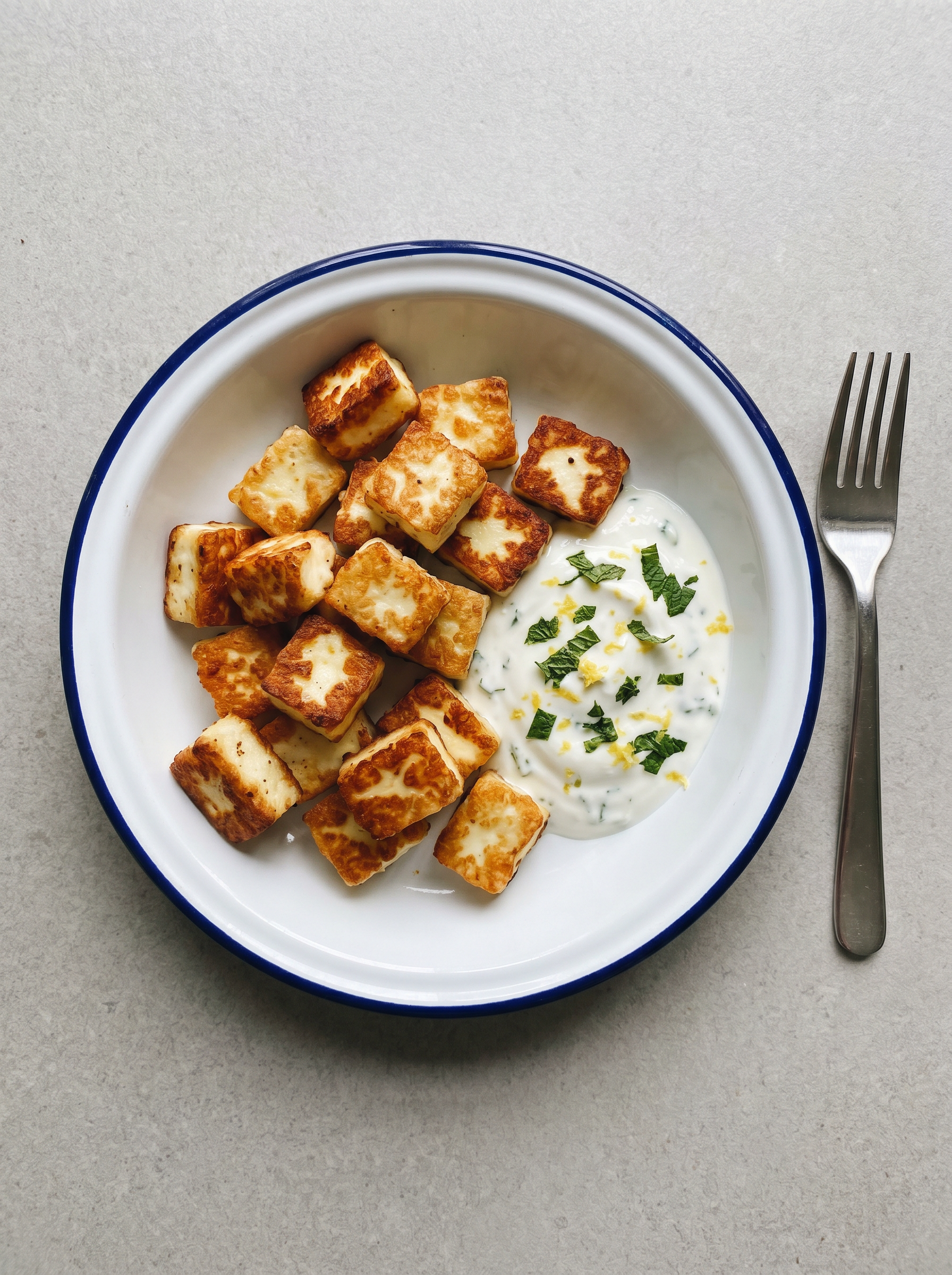 Airfryer Halloumi Blokjes met Dip