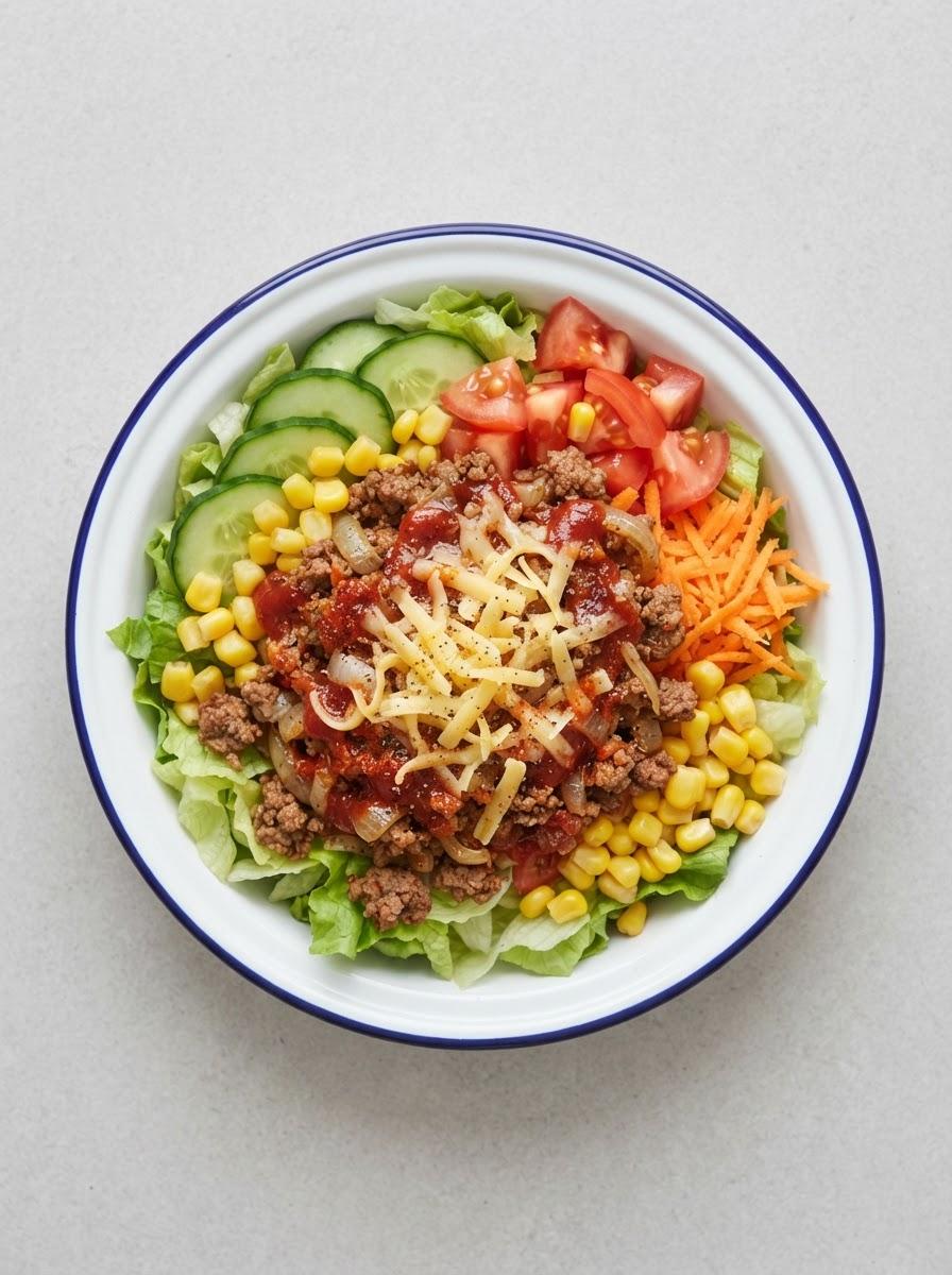 Caloriearme hamburger bowl