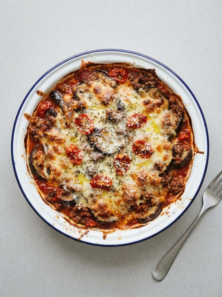 Caloriearme aubergine ovenschotel