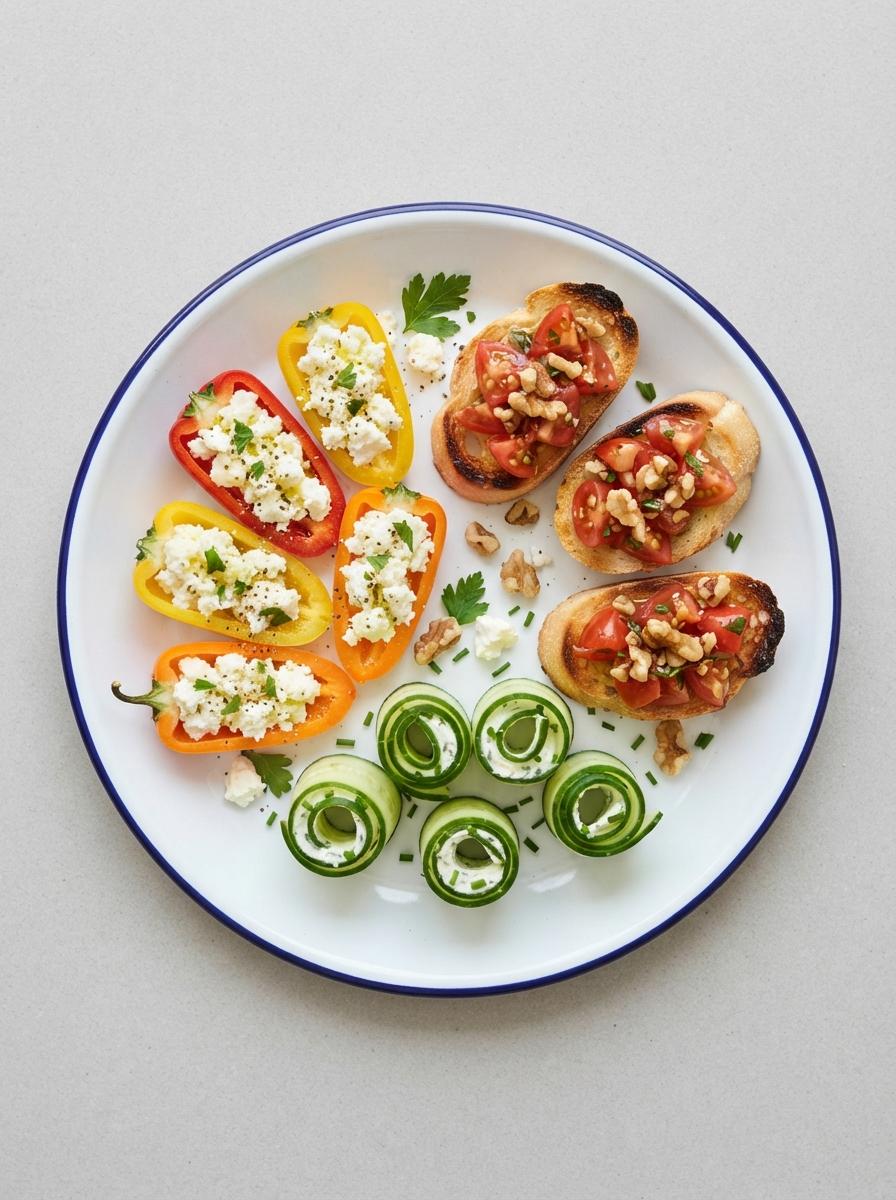 Vegetarische koude borrelhapjes
