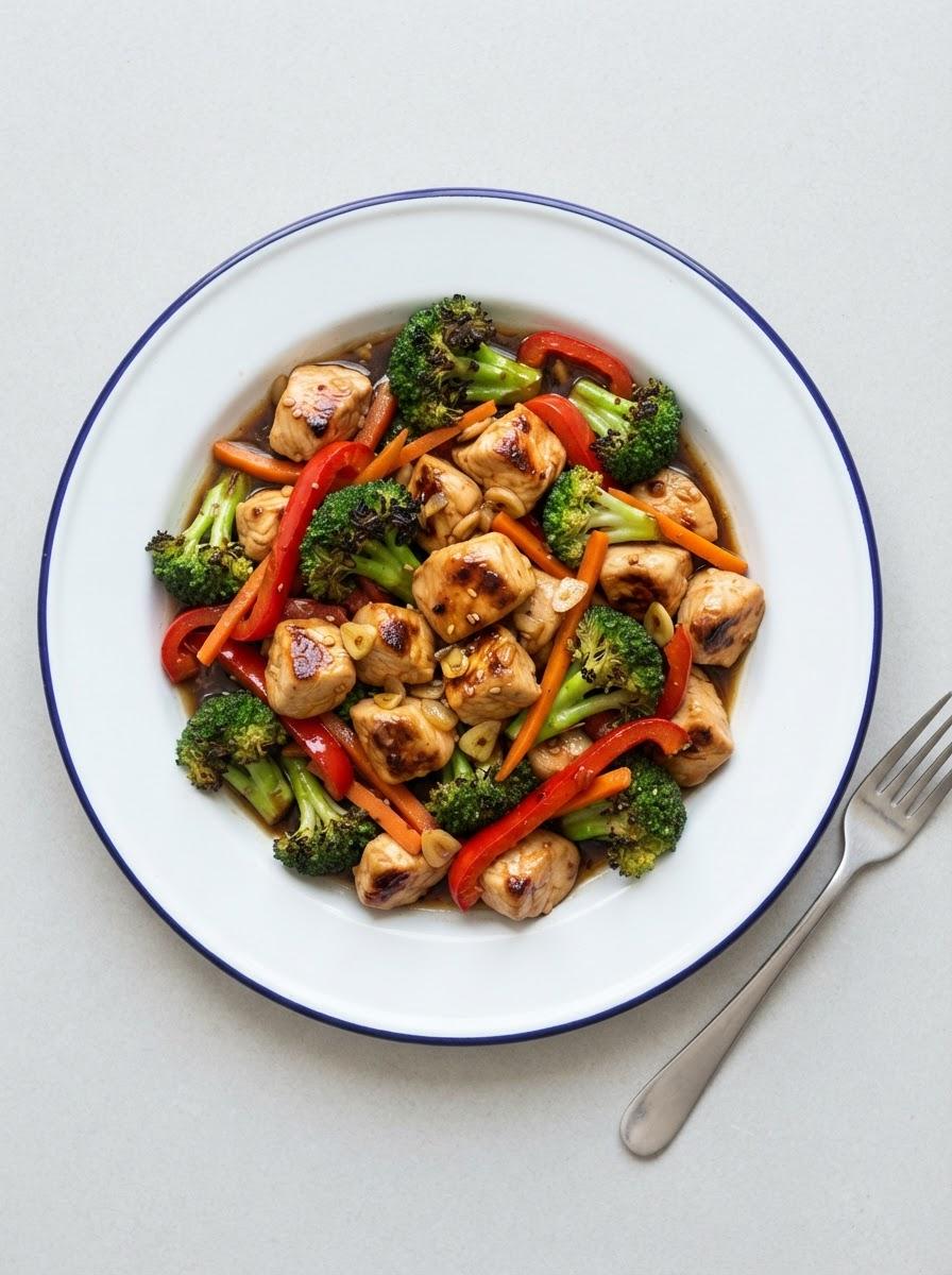 Snelle roerbak met broccoli en kip