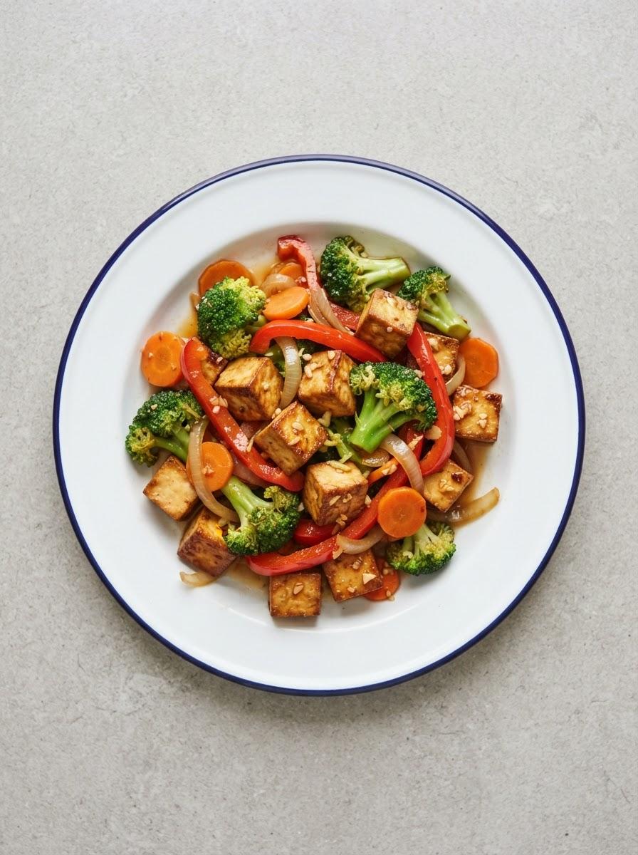 Caloriearme tofu roerbak