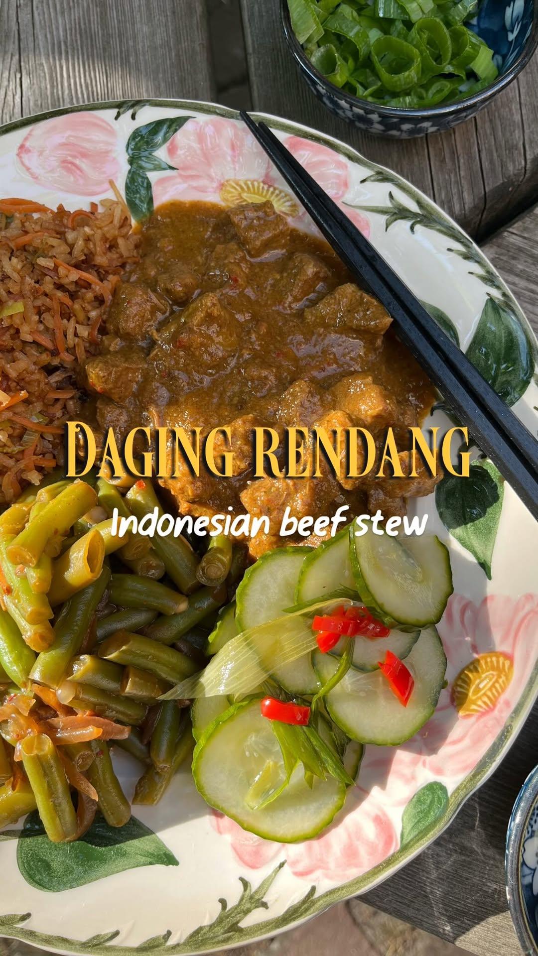 Daging Rendang met kokosmelk en specerijen