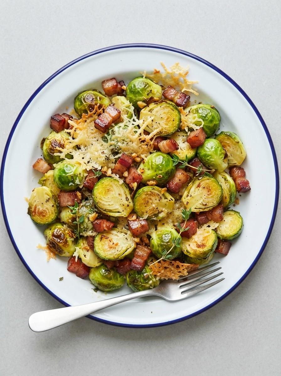 Koolhydraatarme spruitjes met spek uit de oven