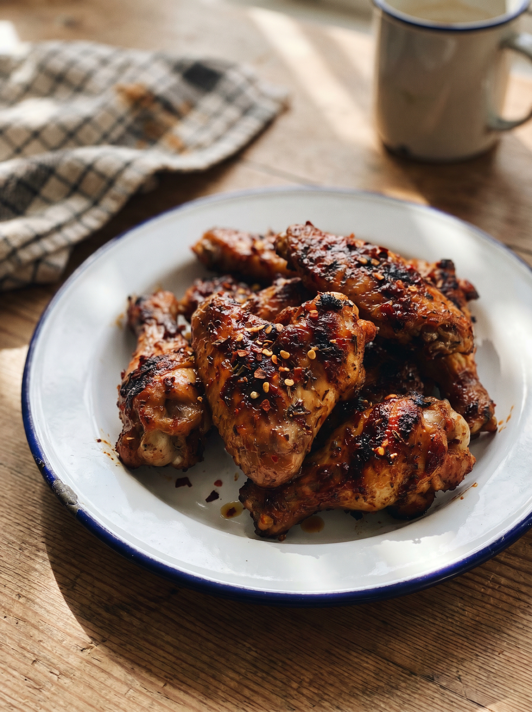 Kipvleugels piri piri uit de airfryer