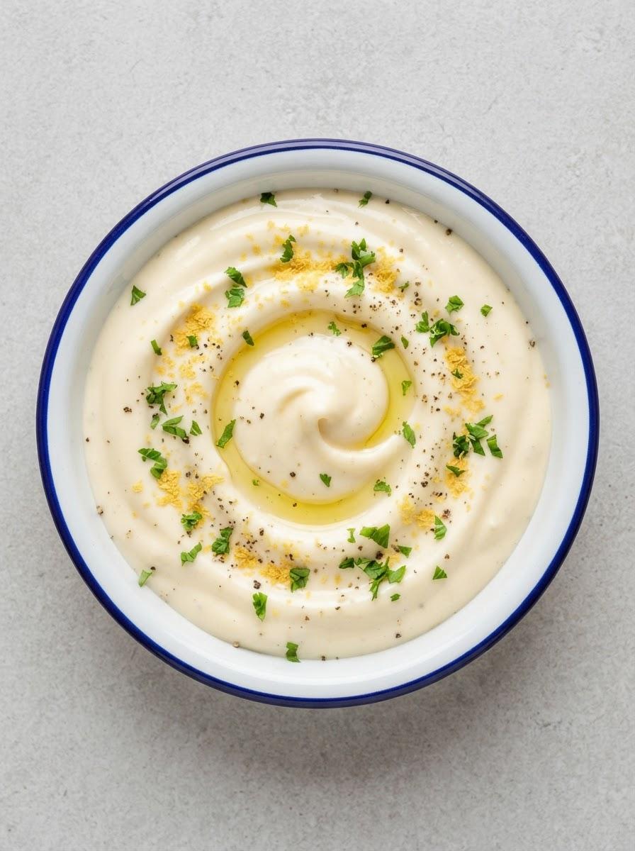 Vegan knoflooksaus