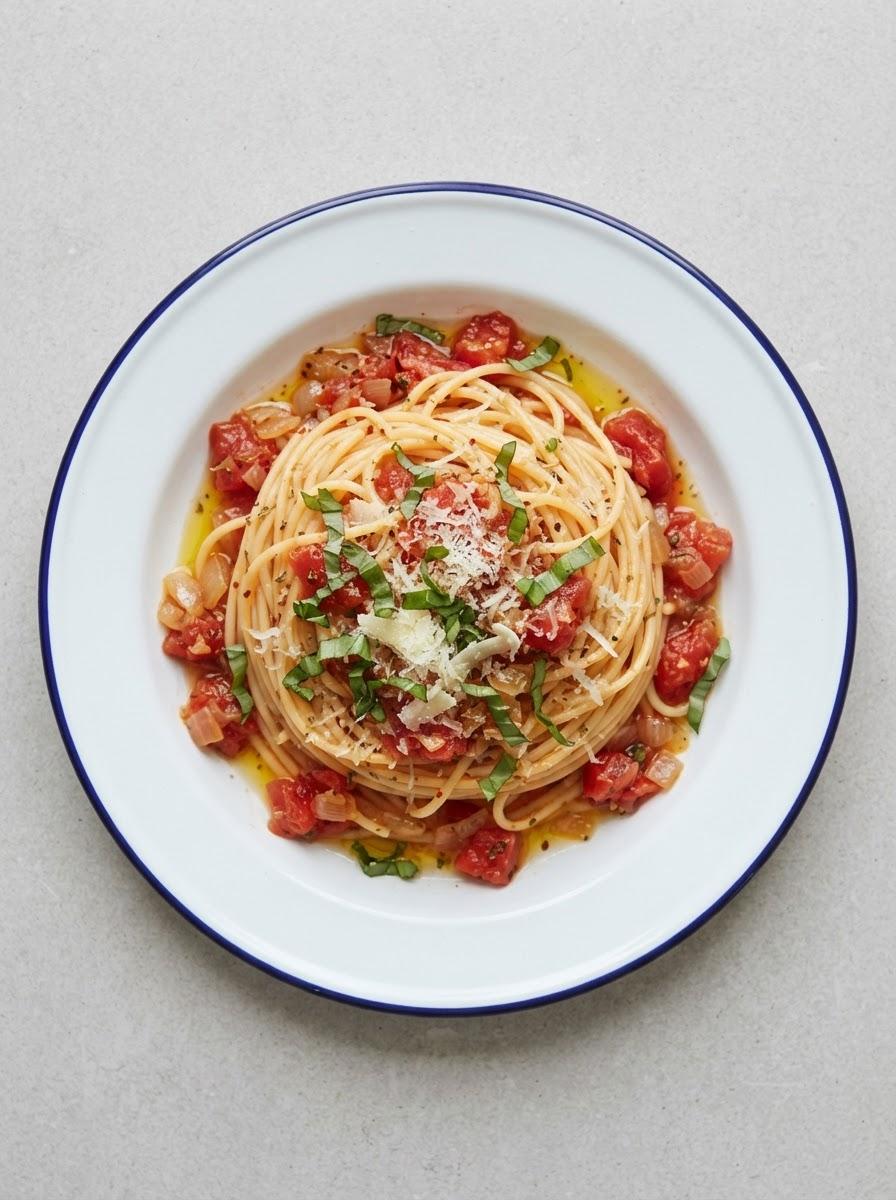 Snelle pasta met tomatensaus